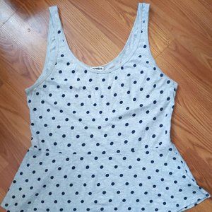 Express Peplum Polka Dot Tank